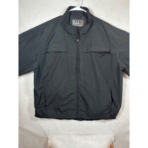 5.11 Tactical Series Mens 2XL Black Windbreaker Jacket Polyester/Nylon